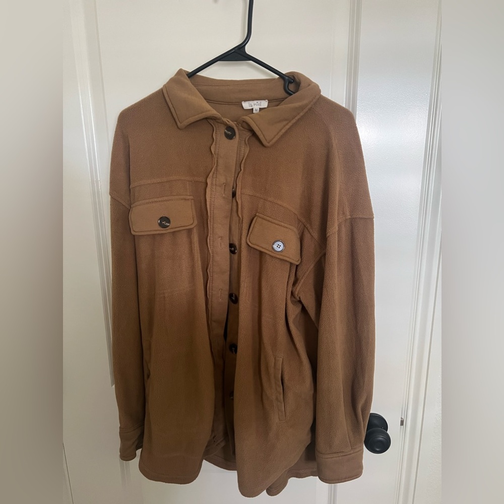 Brown long sleeve flannel